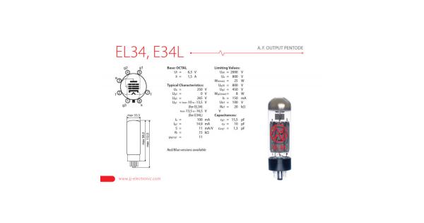 JJ Electronics EL34 Matched Pair - BimotorDJ